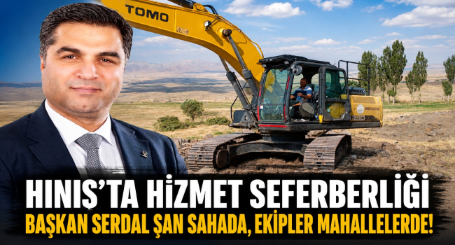 Hınıs’ta Hizmet Seferberliği.. Başkan Serdal Şan Sahada, Ekipler Mahallelerde!