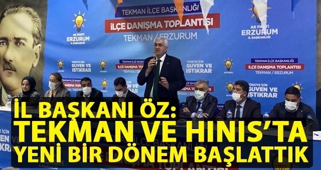 AK PARTİ TEKMAN VE HINIS’LA DANIŞTI