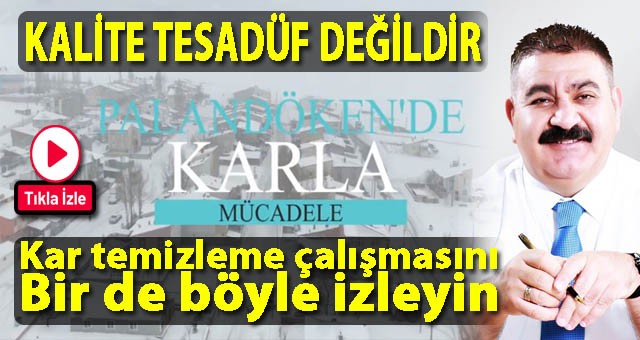 Palandöken İlçesinde Kar Temizleme Çalışmasını Bir De Böyle İzleyin..