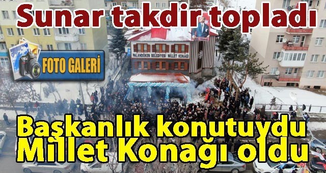 Başkan Sunar, başkanlık konutunu Palandökenlilere tahsis etti