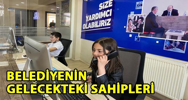 Aziziye Belediyesi’nin tüm birimlerinde çocuklar işbaşı yaptı