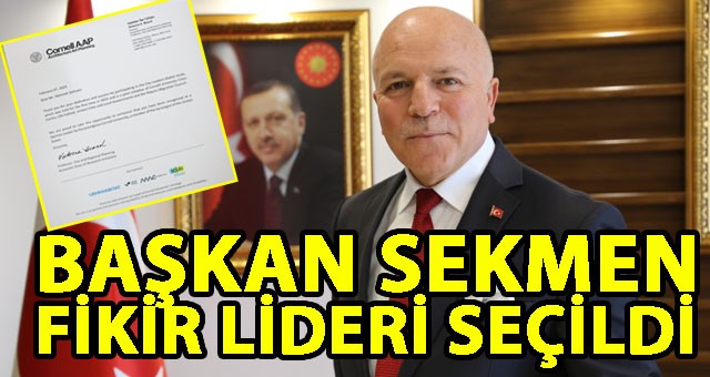 BAŞKAN SEKMEN FİKİR LİDERİ SEÇİLDİ