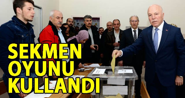 BAŞKAN SEKMEN OYUNU KULLANDI