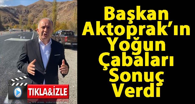 Başkan Aktoprak'ın Yoğun Çabaları Sonucu O Yol, Artık Daha Güvenli