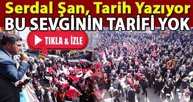 Hınıs'ta AK Parti Coşkusu.. Serdal Şan'a Yoğun Destek