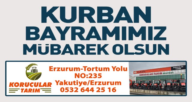 Korucular Tarım Market'in Kurban Bayramı Tebrik İlanı