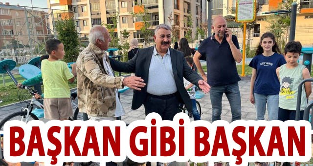Başkan Sunar, Parkta Vatandaşlarla Buluştu