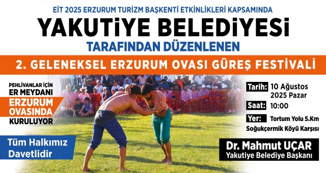 YAKUTİYE BELEDİYESİ'NDEN ATA SPORUNA DESTEK: 2. GELENEKSEL ERZURUM OVASI GÜREŞ FESTİVALİ’NE GERİ SAYIM