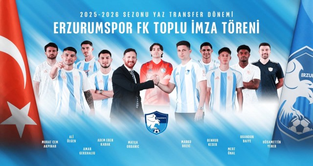 Erzurumspor’da Yeni Transferler Tanıtıldı